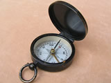 Victorian brass cased pocket compass signed Lennie Edinburgh 
